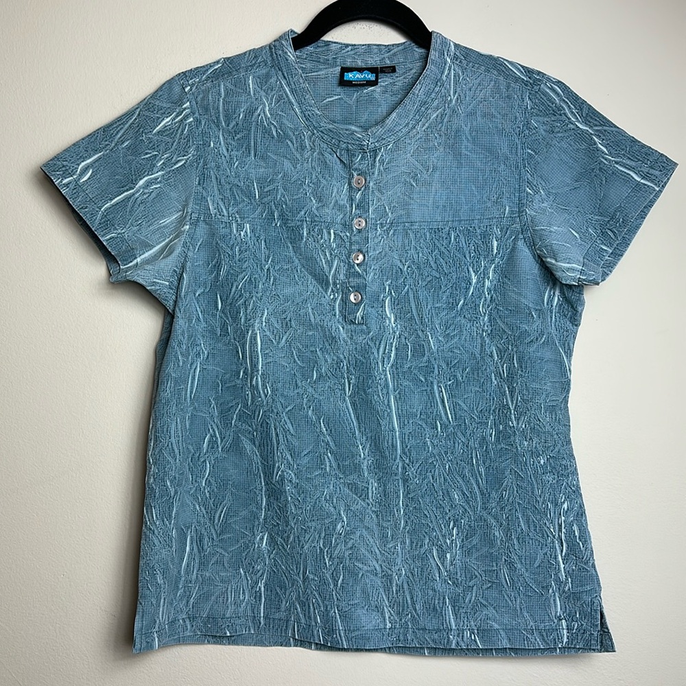 Kavu Blue Textured Women's Top